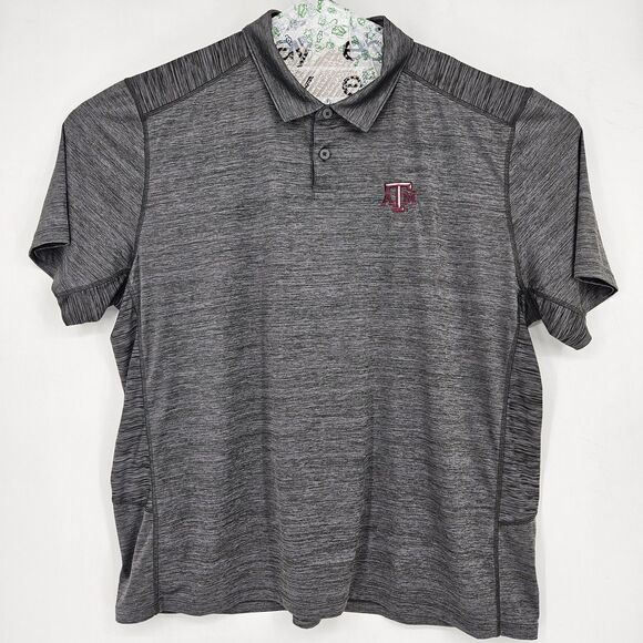 Texas A&M Aggies Shirt Mens XXL Tommy Bahama Island Zone Polo Gray UPF - Picture 1 of 10